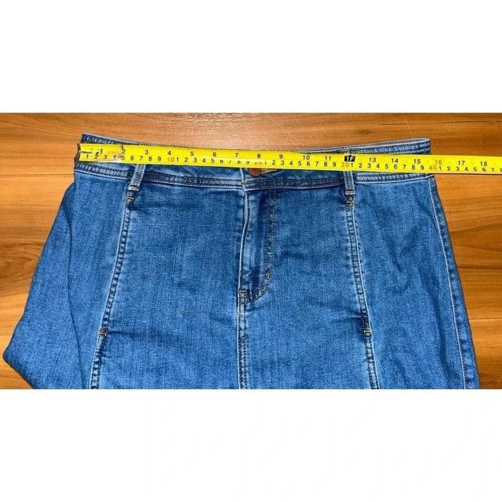Talbots Medium Blue Denim A-Line Panel Skirt - Picture 4 of 5